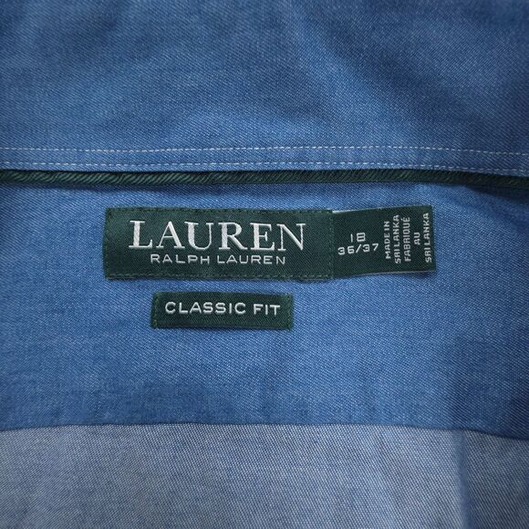 NWT Ralph Lauren Chambray Denim Long Sleeve Button Down Casual Old Money Minimal - Picture 7 of 9